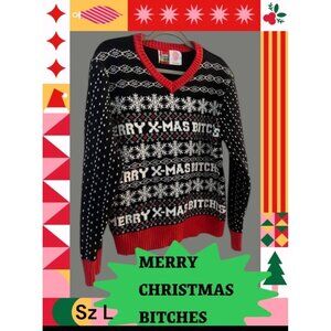 MERRY CHRISTMAS BITCHES Ugly Sweater from Spencer's Workshop - Adult Large
